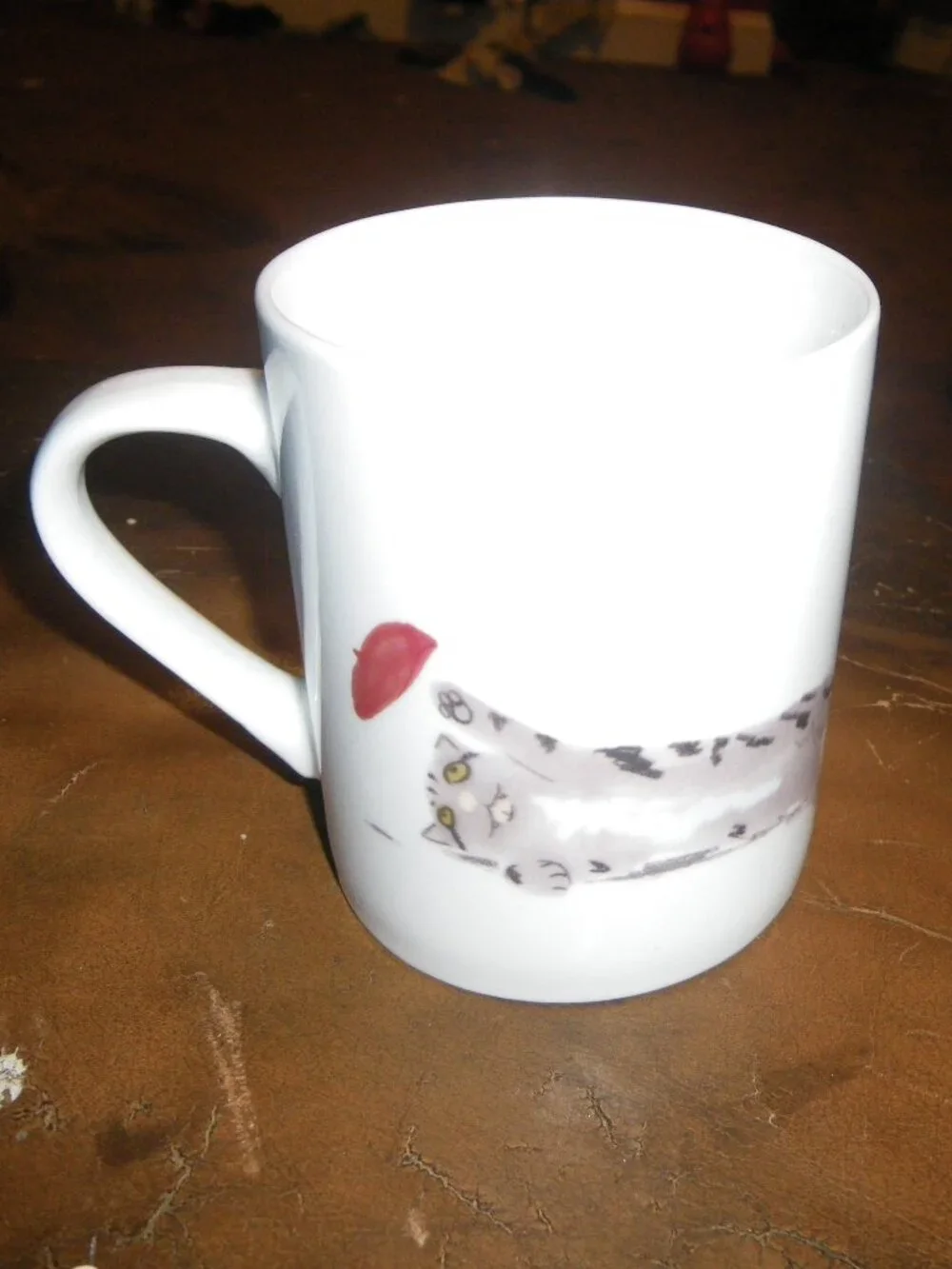 Cat Mug Magpie Jo Clark Design French Beret Coffee Vegan Friendly Tiger Tabby